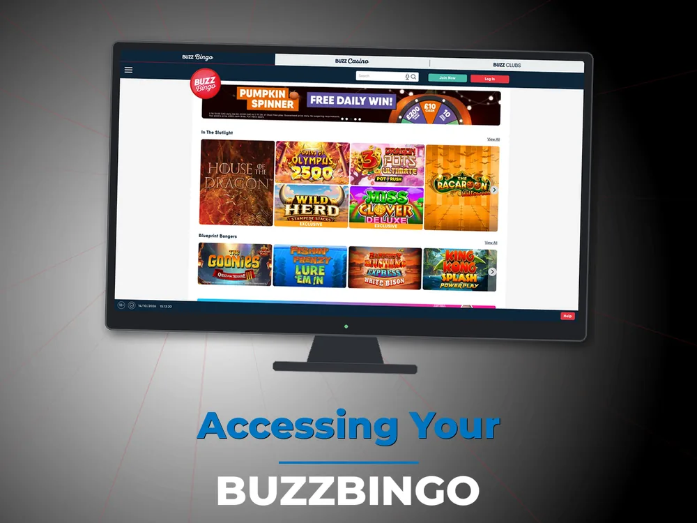 Buzzbingo - Accessing Your